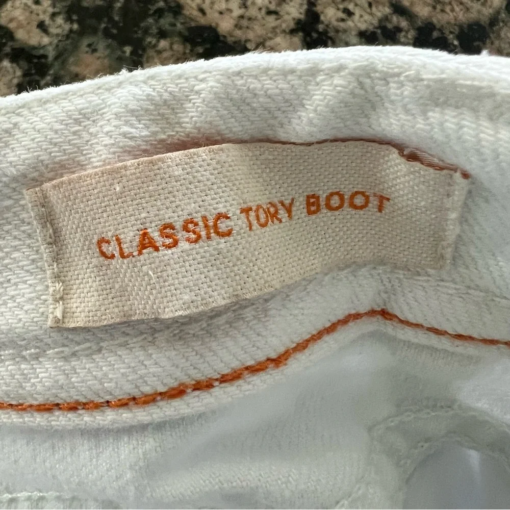 Tory Burch Women's White Straight Leg Jeans